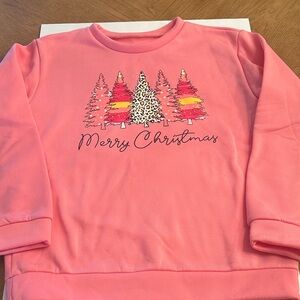 Pink Merry Christmas Sweatshirt One Size